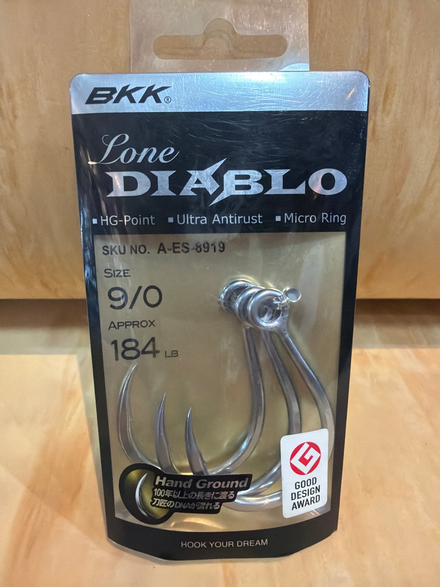 BKK Lone Diablo inline hook 9/0