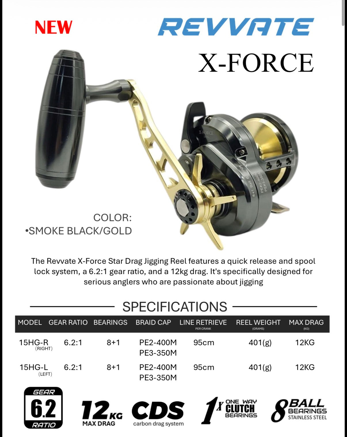 Revvate Xforce 15 hg