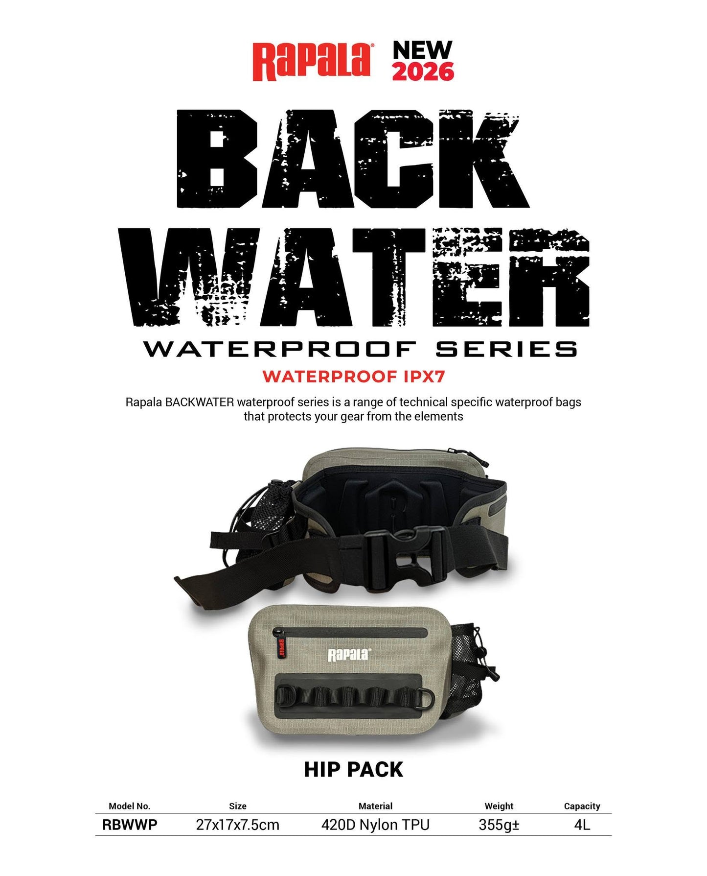 Rapala Back Water-Water Proof Series